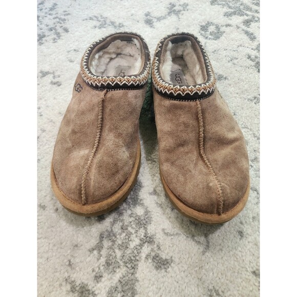 UGG Tasman Shoes Mens Size 12 Brown Suede Shearling Lined Clog Slippers 5950 main image 4